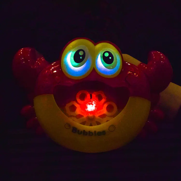 YIWU ALLSHINE Bath Toy Animal Crab Automatic Bubble Gun Water Toy Lighting Music Crab Bubble Machine