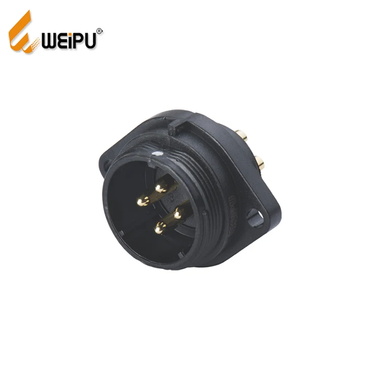 Weipu SP21 connector SP2113/S IP68 waterproof 2-hole flange receptacle 2 pin - 12 pin circular connector