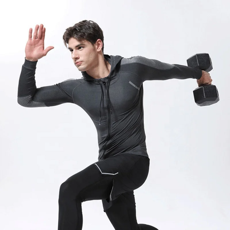 
 Высокое качество, оптовая продажа, спортивное пальто с длинным рукавом, для фитнеса, удобные, для бега, повседневный спортивный пуловер, мужская спортивная куртка на молнии  