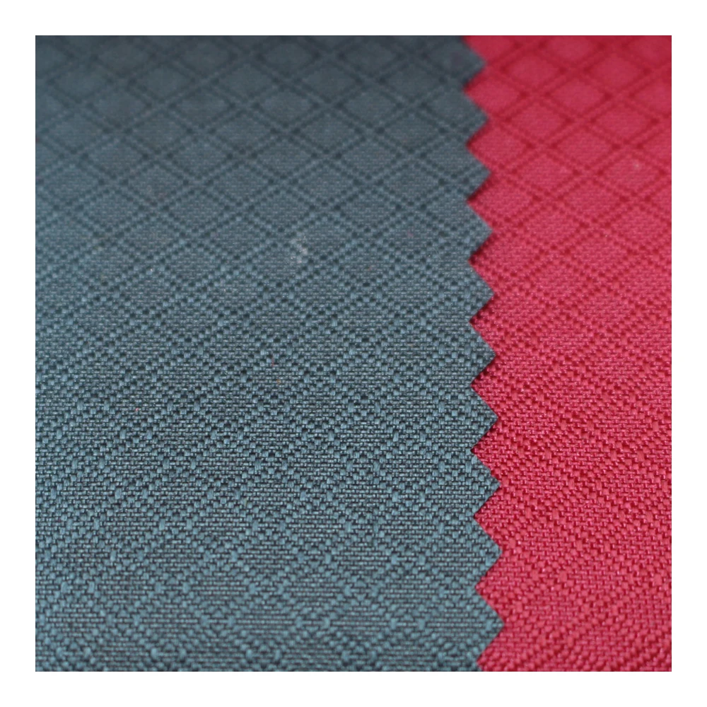 200 denier double line diamond ripstop nylon fabric with pu coated