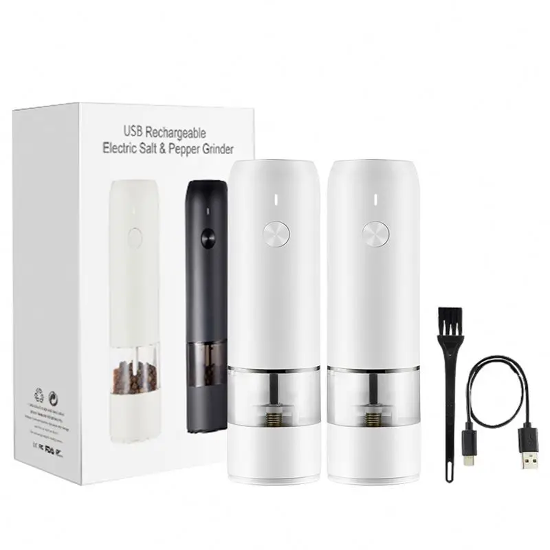 Usb Rechargeable Electric Salt And Pepper Grinder Set Automatic Pepper Mill Grinder