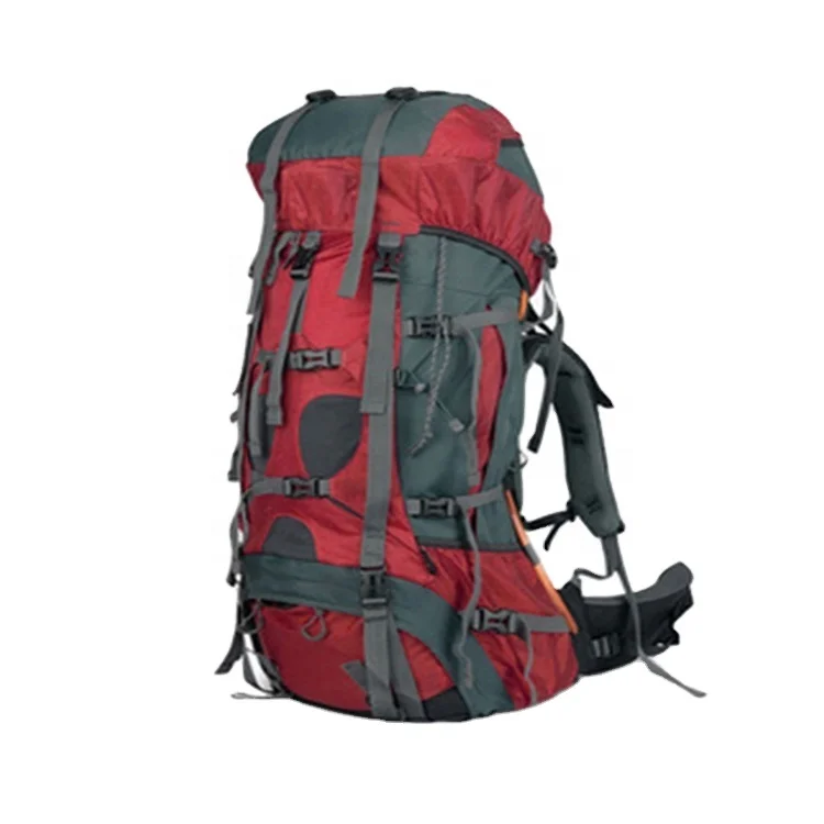 Custom 80L Waterproof Durable Outdoor Trekking Camping Bag Climbing Hiking Backpack Polyester 70l Waterproof Travel Bag Letter