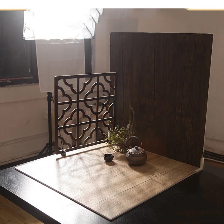 60*60cm Wood Like PVC Photo Shooting Backdrop Board Studio Accessories Background