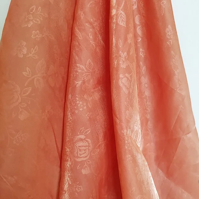 
Flower satin organza top grade fabric 