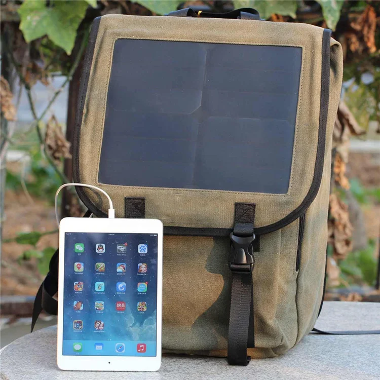 Водонепроницаемый водонепроницаемый нейлоновый рюкзак с защитой от кражи на солнечной батарее