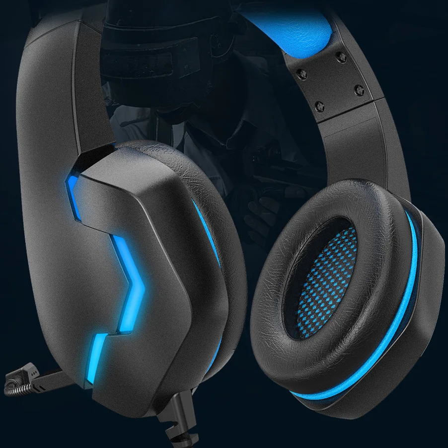 buy extra bass mic free shipping 3.5mm wired headphones gaming headset with microphone for computer