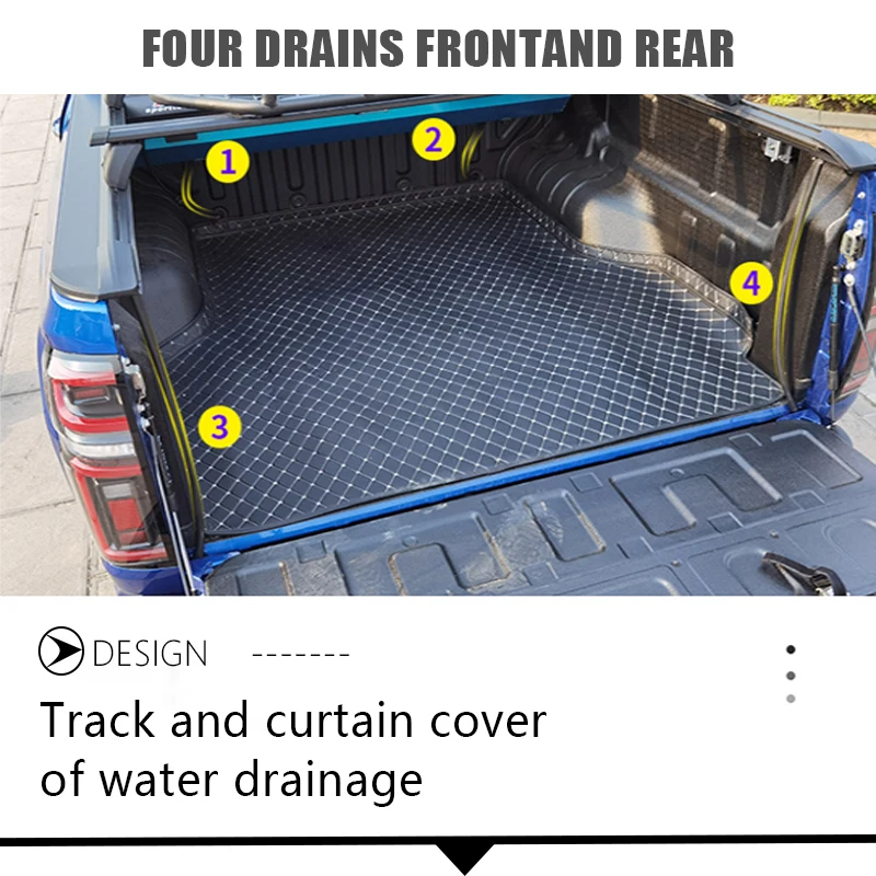 Waterproof pickup truck bed retractable tonneau cover for ford f150 5.5