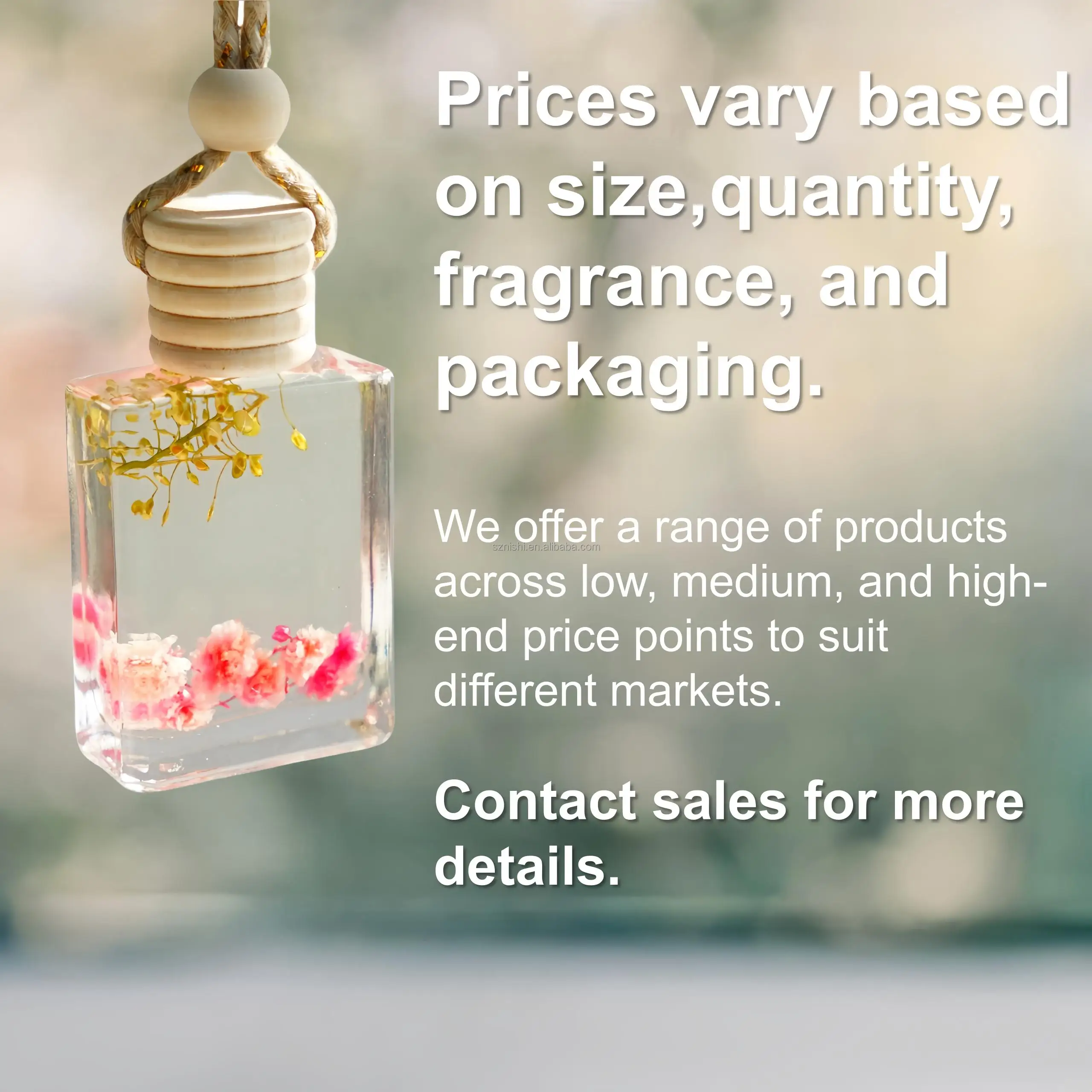 New arrival bottle car freshener diffuser various scents parfums for auto plant essential oils with dry flower fragrance for car