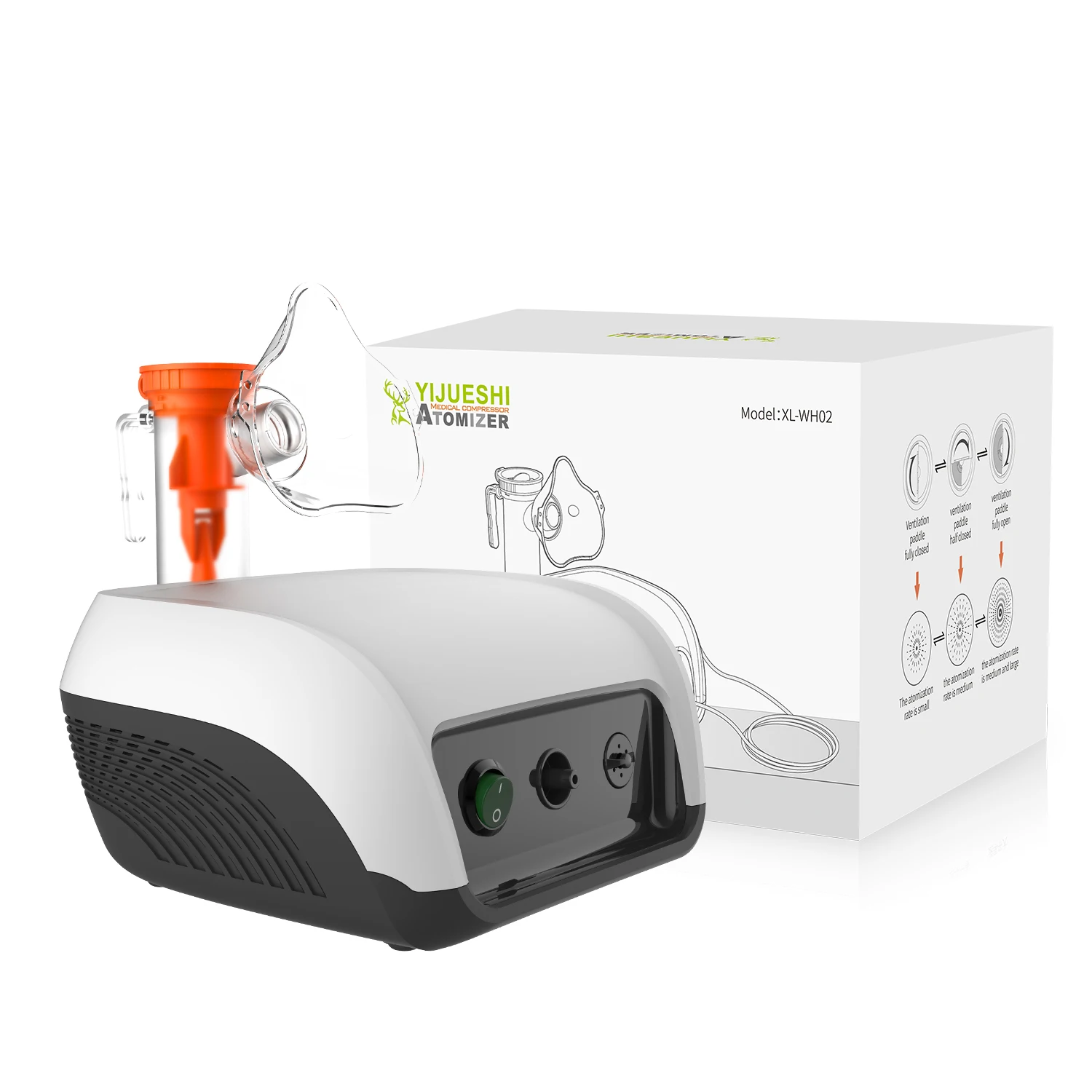 Pro Compact Nebulizer Cool Mist System Desktop Nebulizer Machine  Portable Nebulizer Compressor Steam Inhaler For Breathing