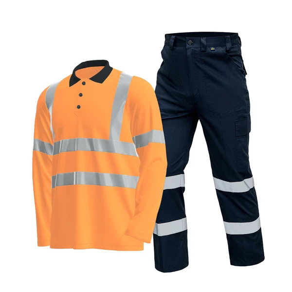 Hi Vis Safety T Shirts Tops Long Sleeve Reflective Shirt Construction High Visibility Work Clothes For Men Work Wear