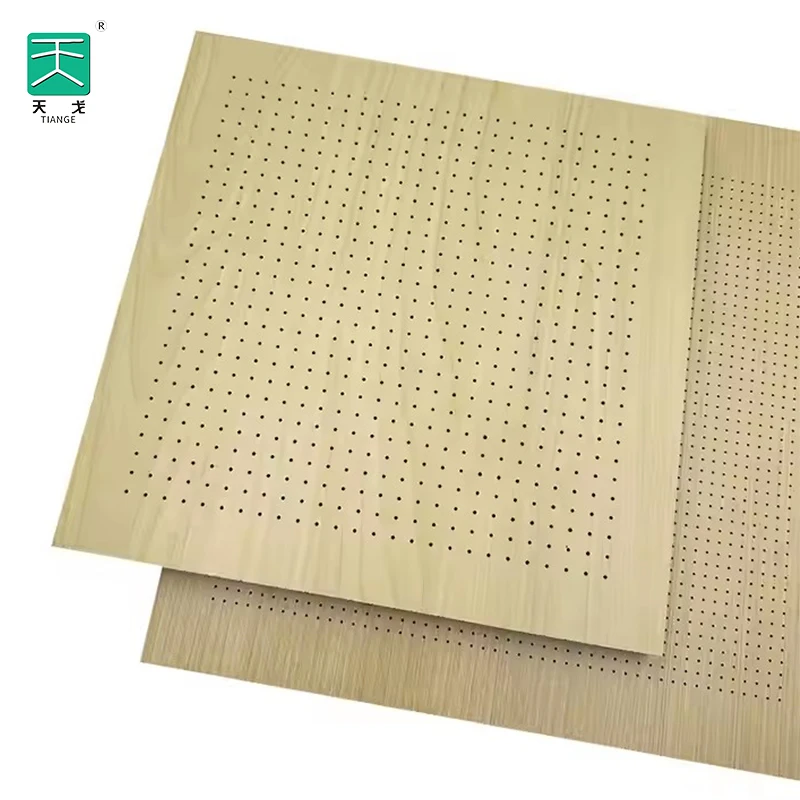 Building Project/TianGe Studio Wooden Fireproof Mgo Micro Perforated Free Standing Acoustic Ceilling Wood Panel