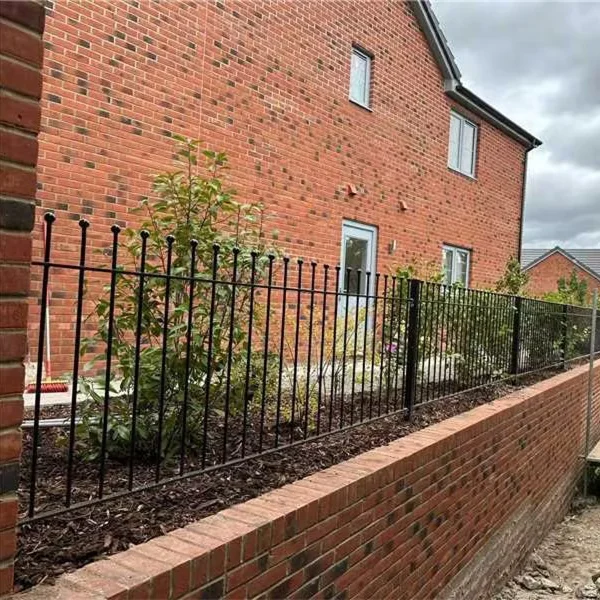 6 Ft Outdoor Garden Security Square Tube Designs Modern Wrought Iron Zinc Steel Tubular Perimeter Fence Panel