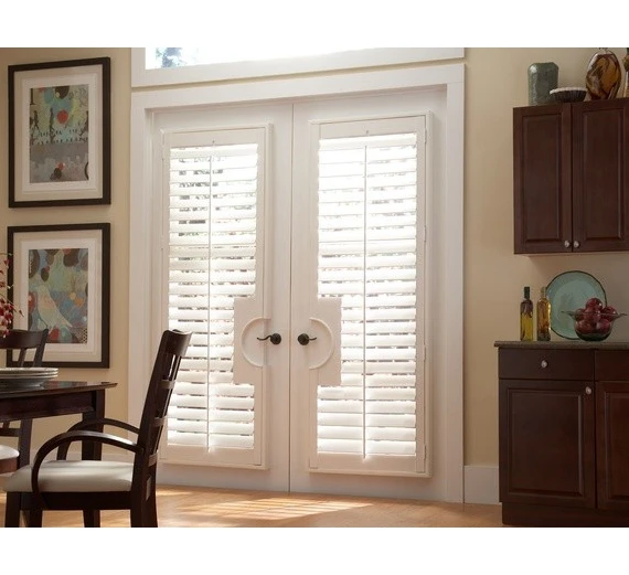 Best sell clear view ready made removable basswood door plantation shutters