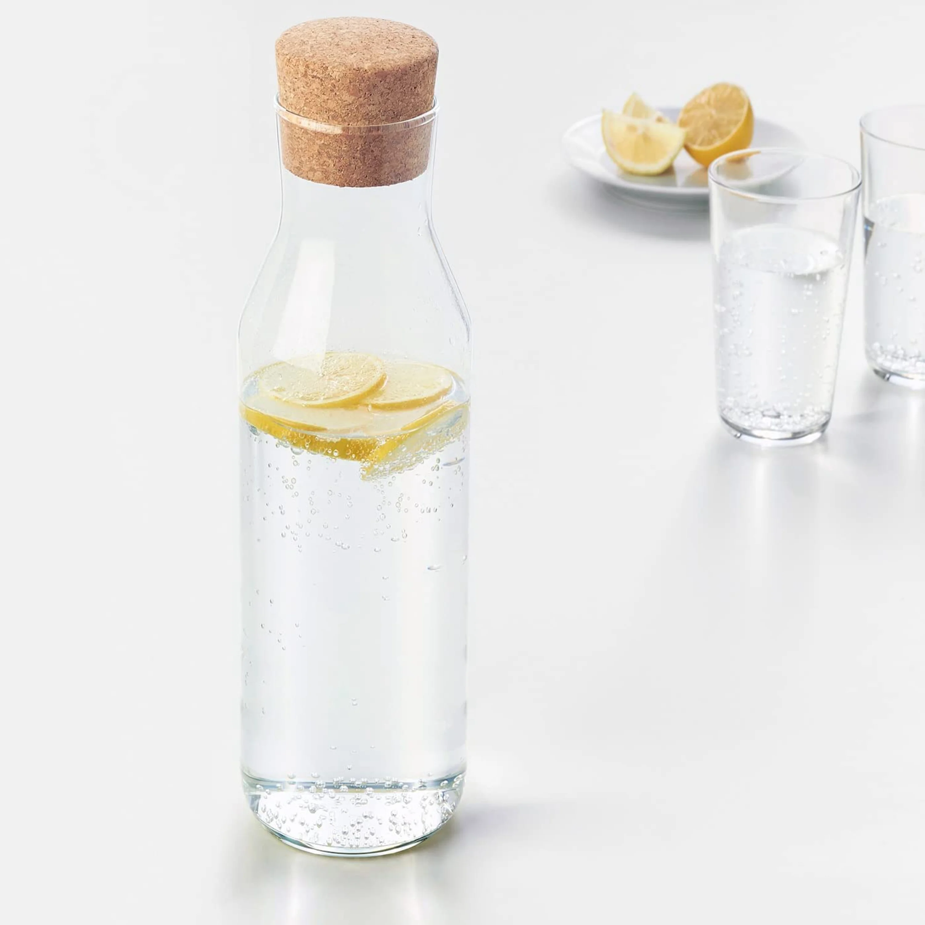 Borosilicate Glass Bedside Water Carafe Fruit Infusion Pitcher Milk Jug Glass