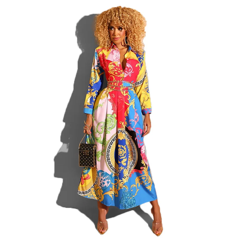 Long Sleeve Muslim Moroccan Dress Kaftan African Dresses For Women Clothing