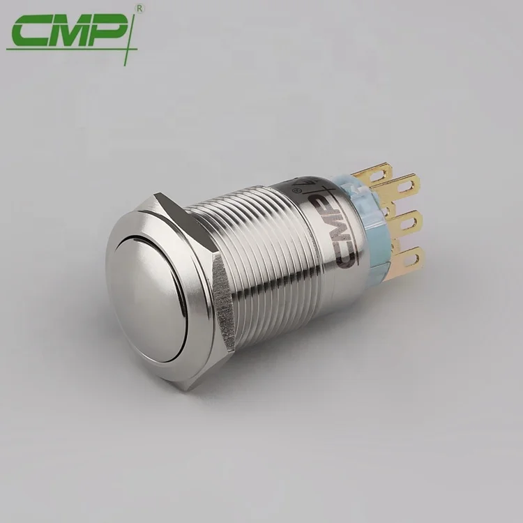 CMP waterproof 19mm 2NO2NC double pole push button switch