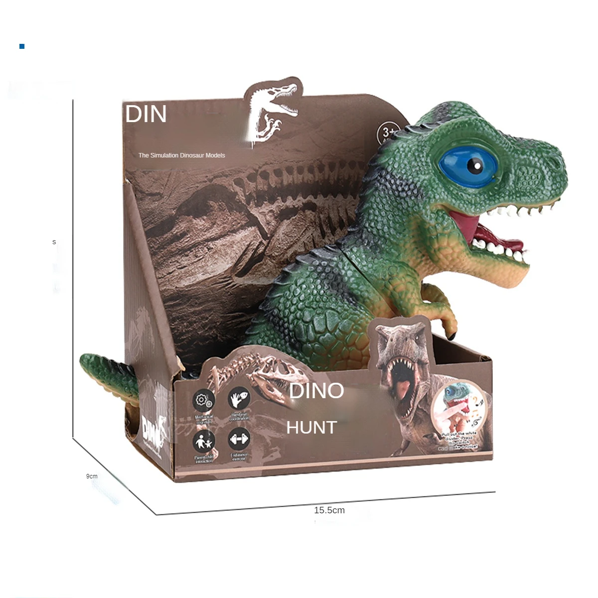 SY safe PVC kids education stretchy toy dinosaurs set soft rubber dinosaur toys with sound