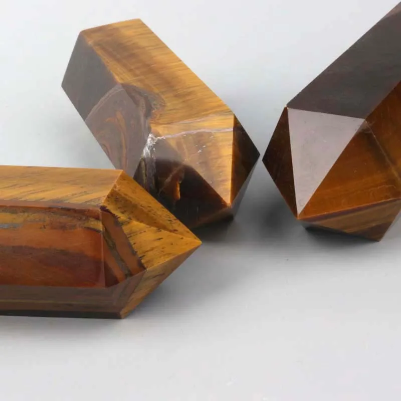 New Product High Quality Natural  Crystal point healing stone tiger eye Tower for decoration