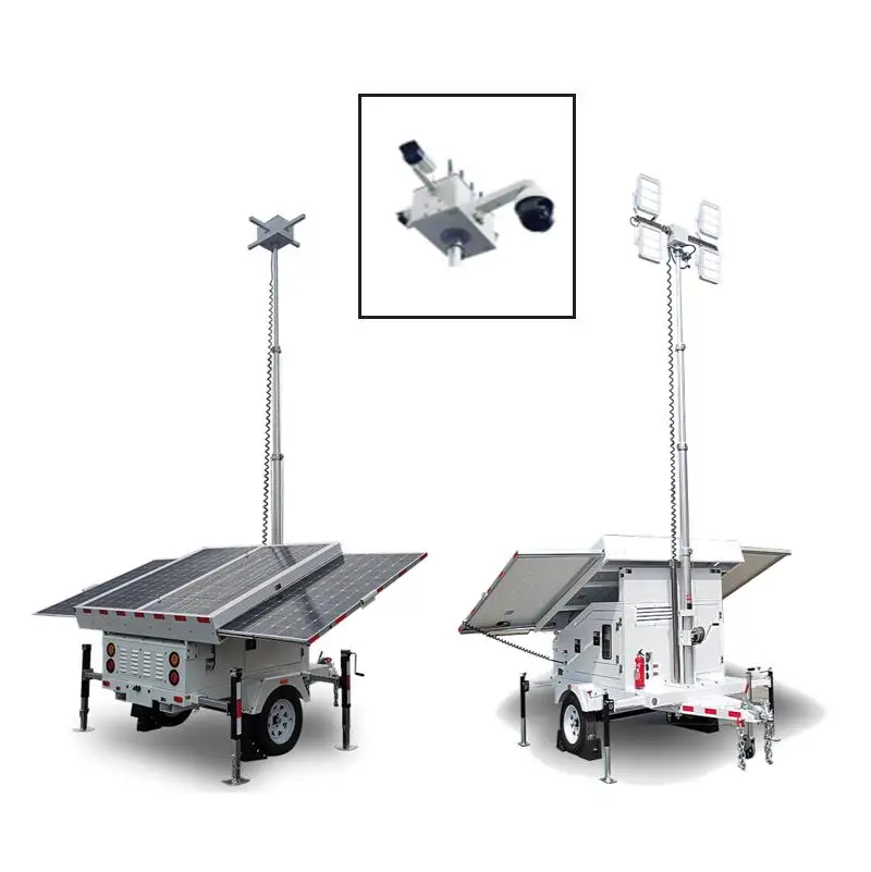 1800W Off Grid Solar Power System Mobile Trailer Generator for DIY Devices Connection