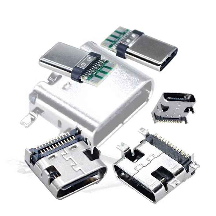 Smd Femal Usb 6pin Type C Connectors Type-C 3.1A Usb3.1 16 Pin 16pin Smt Type 3.1 Connector Usb C Female