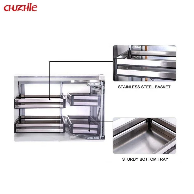 High Quality Magic Corner Functional Hardware kitchen cabinet pull out basket