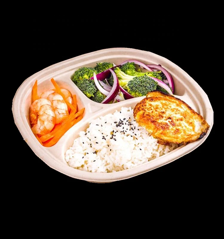 Ready to ship disposable biodegradable take away food container box