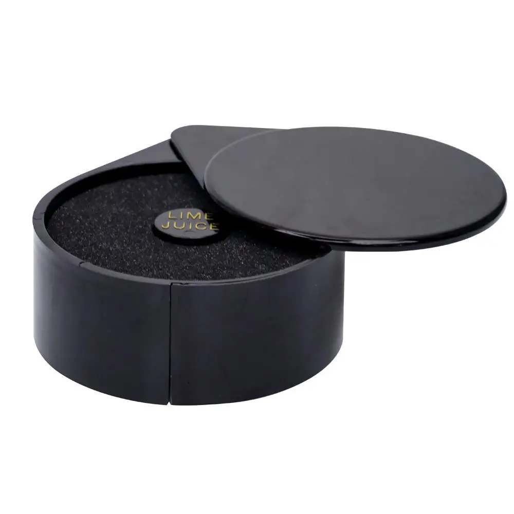 BLACK 3 Tier Bar Glass Rimmer Plastic for Margarita and Cocktail Bar Accessories Salt Box Spice Container