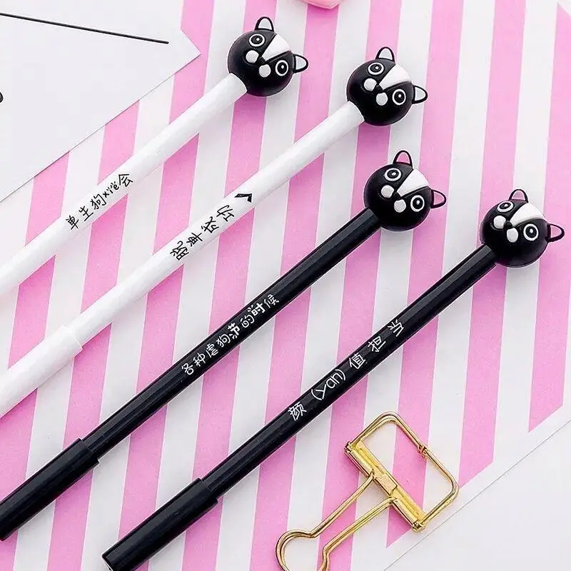 New arrival classic funny cartoon dog shape signature cheap plastic gel pens