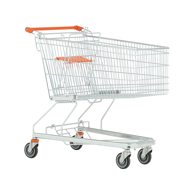 165 Liters Customized Supermarket Steel Shopping Trolleys for Supermarket Shopping Trolley Manufacturers