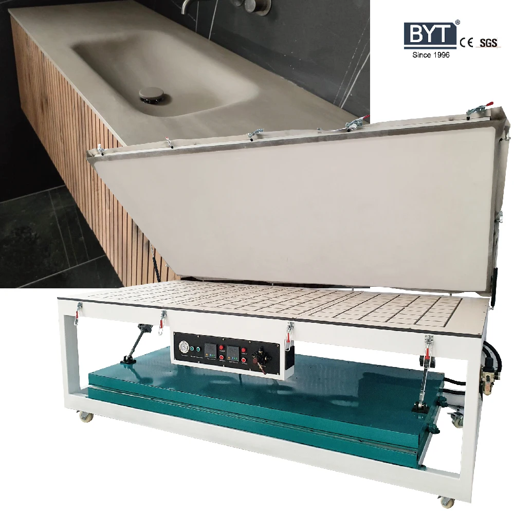 Solid Surface Corian EVA Felt Acrylic thermoforming vacuum membrane press with sIlicone machine for  cabinetry bathroom