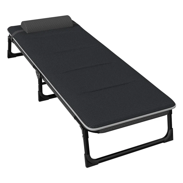 Foldable Portable Garden Use Bed Camping Outdoor with Cushion Camping Folding Bed