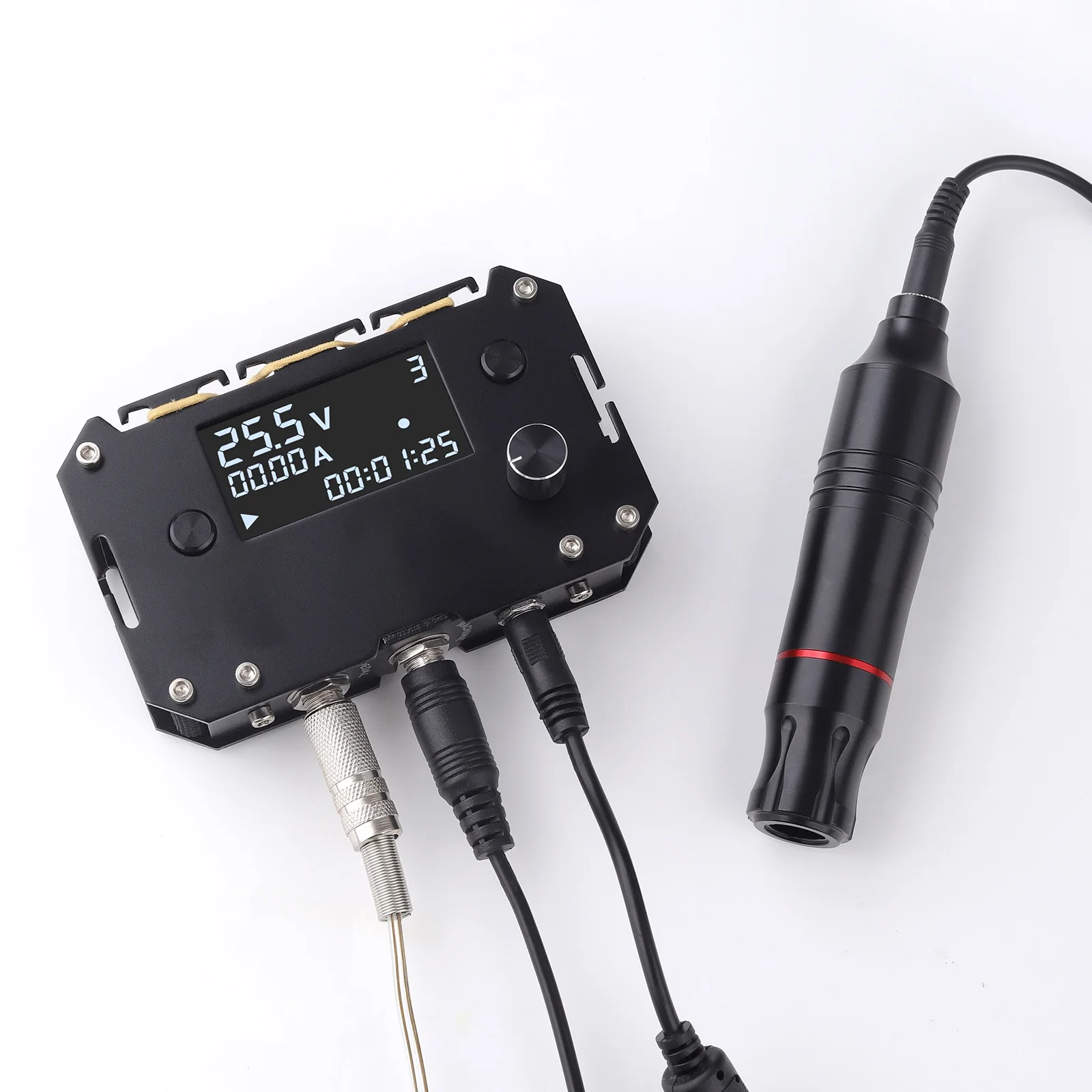 Ambition Robert 3.5mm Stroke Rotary Tattoo Pen Machine Kit with 5A LCD Digital Display Wired Tattoo Power Supply