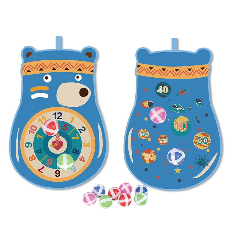 Indoor Game Throwing Target Interactive Educational Entertainment Decompression Kids Sport Toys Cartoon Dart Sticky Balls Board