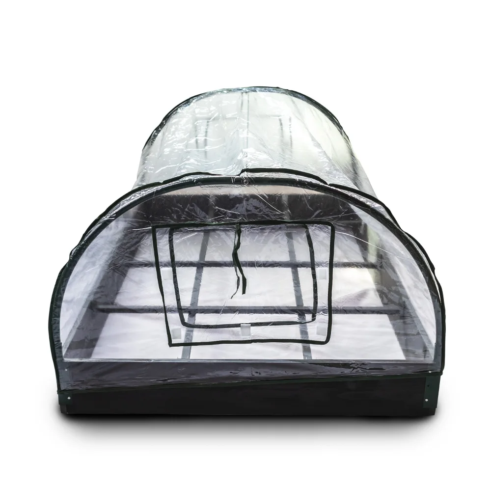 Garden Bed with Grow Grid Plant Box with  Plastic Cover Greenhouse for Home and Garden