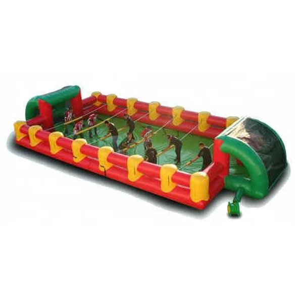 Crazy inflatable human foosball, inflatable commercial grade football playground B6068