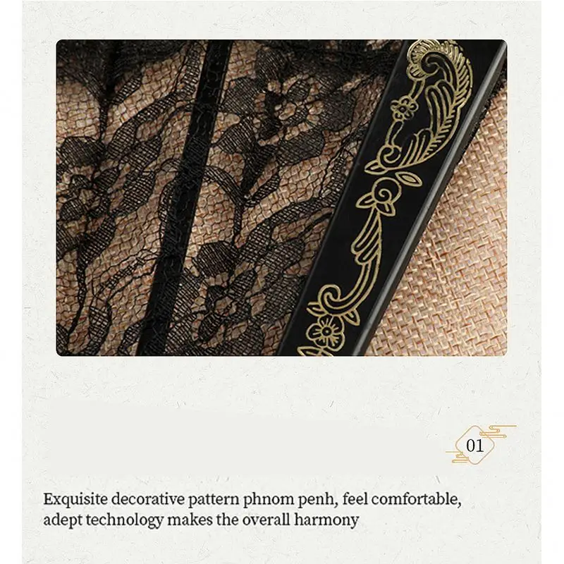 Spanish Lace Flower Fabric Silk Folding Hand Held Dance Fans Flower Party Prom Wedding Dancing Folding Lace Hand Fan