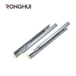 Soft Close American Damping Buffer Galvanized Sheet Three Section Hidden Undermount Drawer Slide