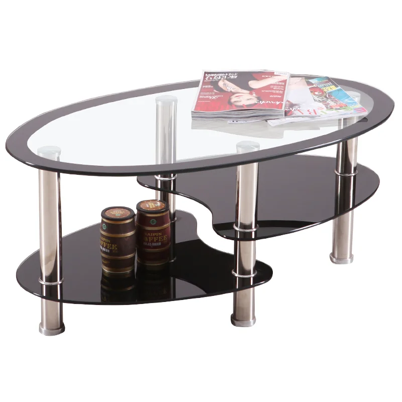 Современная мебель черный круглый закалки изгиб стекла Центр Топ гнездовой комплект Золотые ноги закаленное модные гостиная журнальный