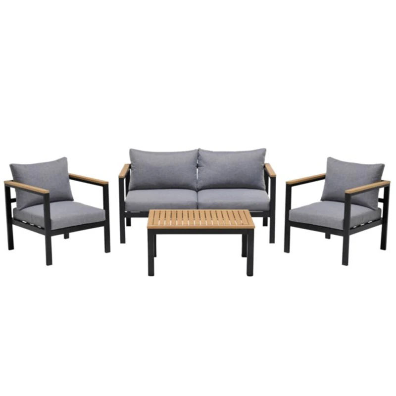 YASN 5pcs Sofa Set Modern Aluminum Outdoor Garden Sofa Set Lounge Patio Furniture chair table sets outdoor dining furniture