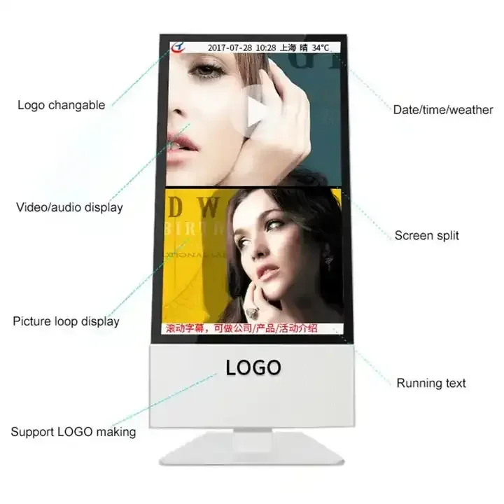 Portable All In One Computer Interactive Information Lcd Advertising Player Digital Kiosk Touch Screen Kiosk