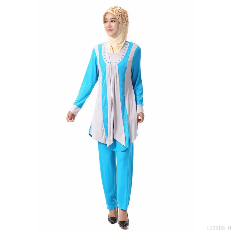 2020 latest design muslim islamic clothing women fashion lace baju kurung