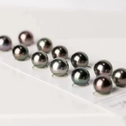 High quality Tahiti  Southsea Akoya Loose Pearl Strong Luster Roundness Saltwater Pearl Colorful Black Pearl Necklace Jewelry