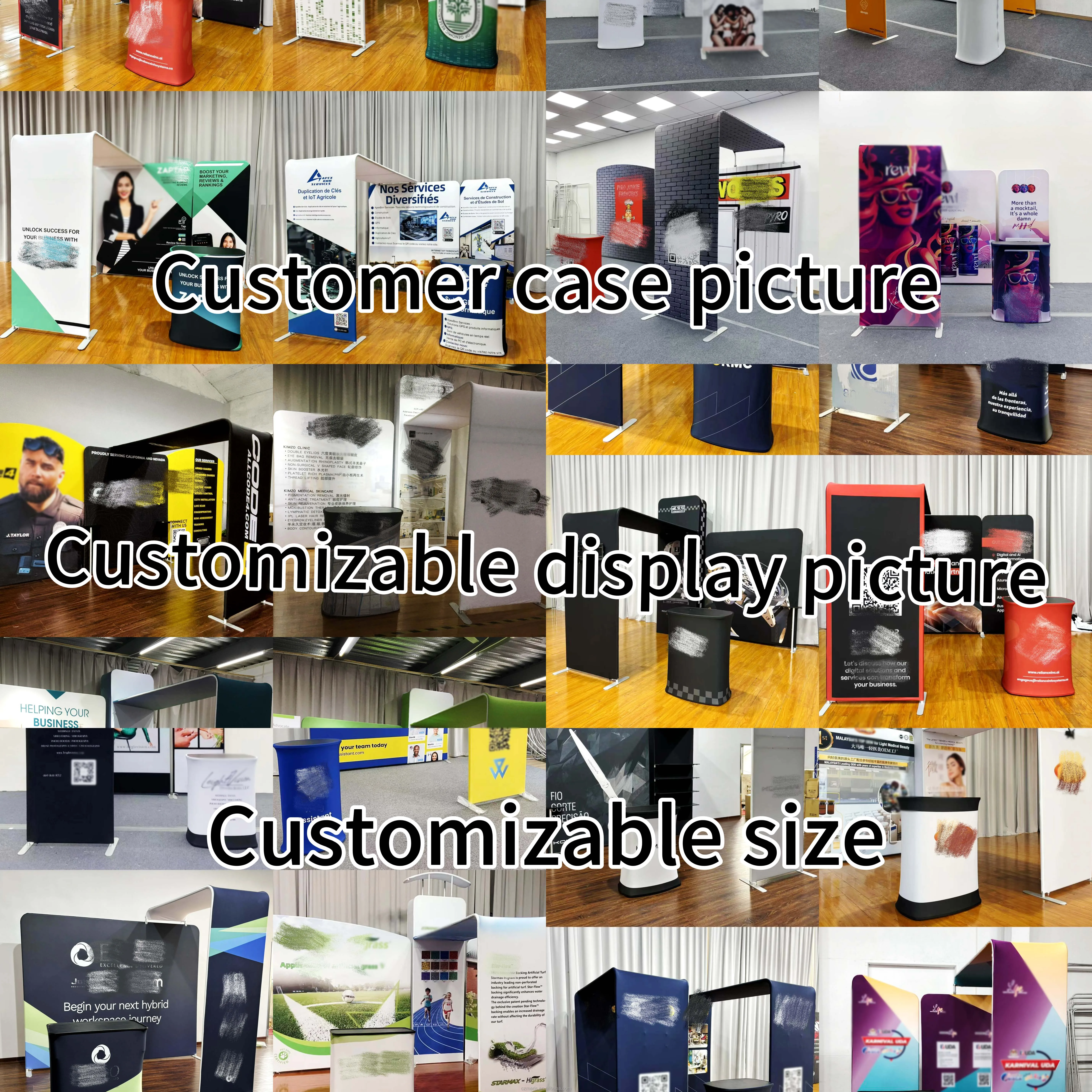 Awesome Reusable Aluminum Frame Portable Tension Fabric Exhibition Booth Trade Show Exhibit Stand Backdrop For Expo Display