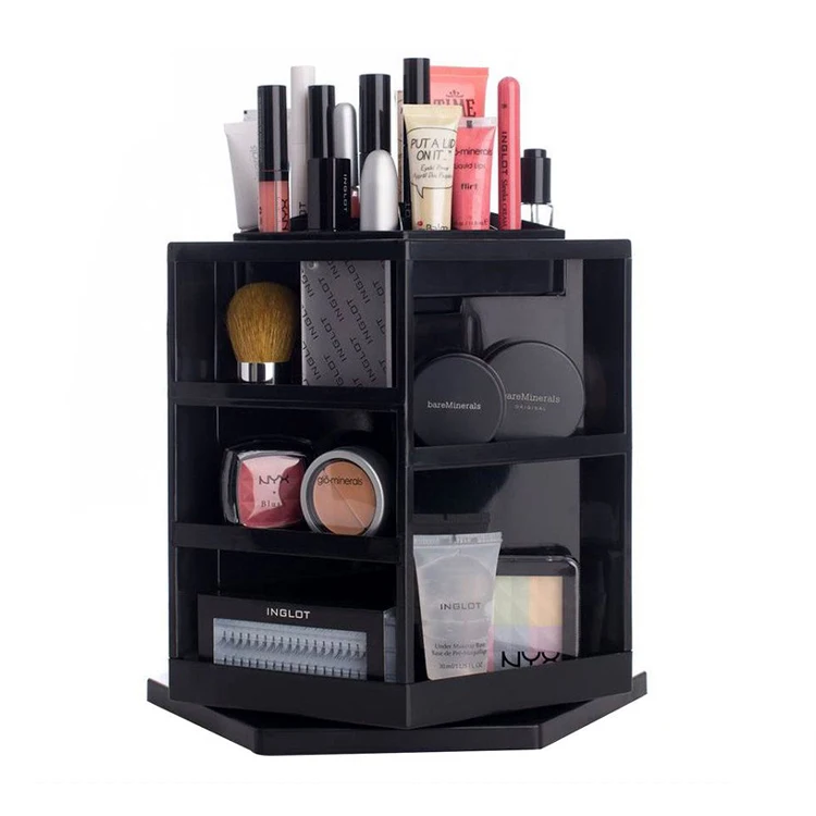 Hot Sale Professional Makeup Cosmetic Case Large Size Rotating Makeup Organizer