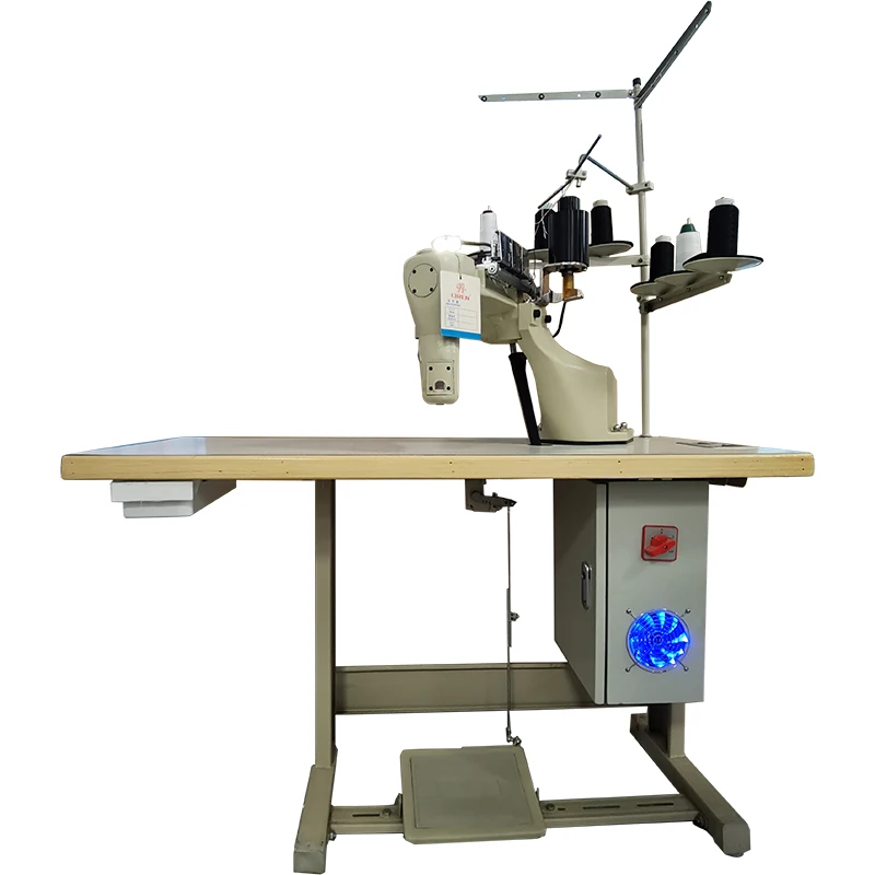 Four needle six thread feed curved arm flat sewing machine Chain sewing industrial sewing equipment  RN6300-D3