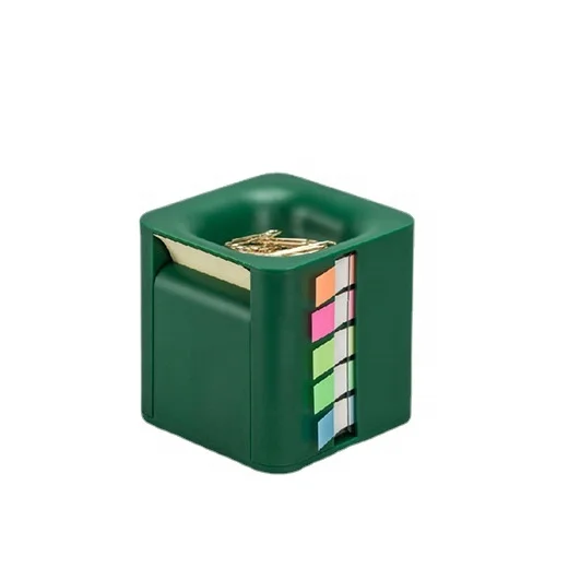 All-in-One Note & Roll Sticky Note Dispenser Assorted Index Flag Dispenser Paper Clip Tub Desk Organizer Sticky Note Holder