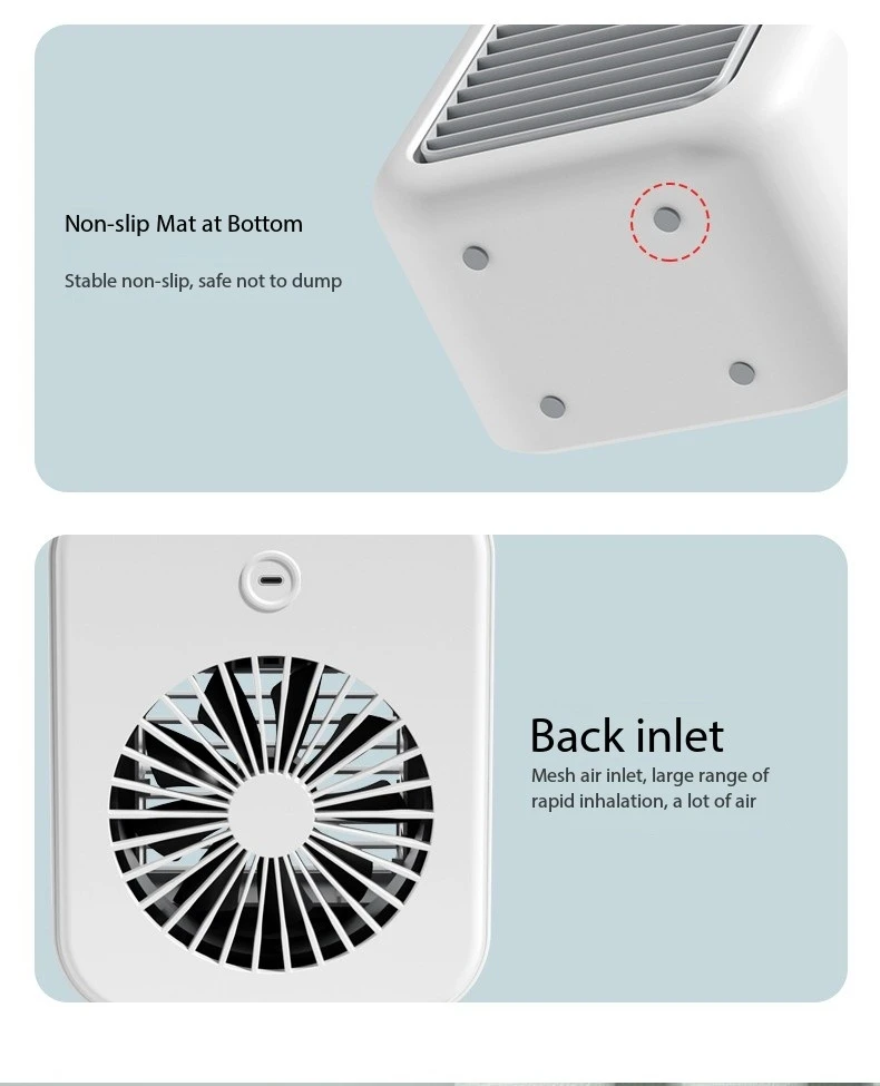 J English USB Spray Humidification Mini Air Conditioning Fan Desktop Water Cooled Mobile Electric Home Portable