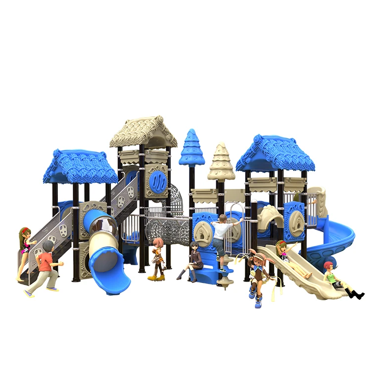 Garden Plastic Amusement Kids Play Games Commercial Park Equipment Slide Outdoor Playground For Kids