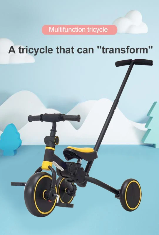 Triciclo infantil 2022 CE EN71 China wholesale baby tricycle balance bike folding with pushbar for children and kids
