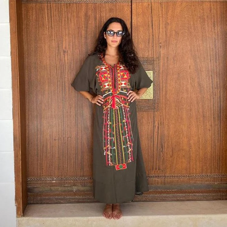 Вискозное Пляжное Платье макси с принтом кафтаны оптовая продажа Индия Дубай Monki блузка